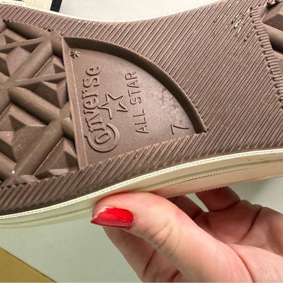 Comme Des Garcons PLAY x Converse Polka Dot Low-Top Sneakers Black SZ M7 W9 - Picture 10 of 11